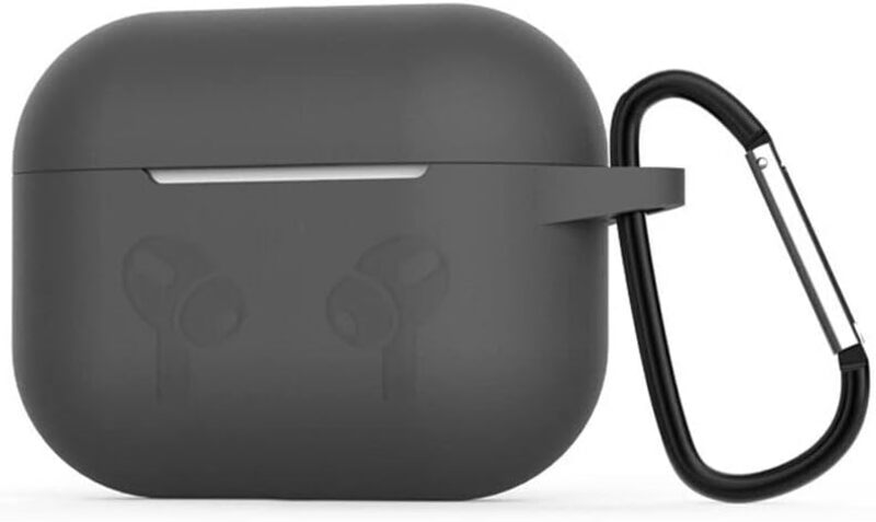 MARGOUN for Airpods 3 Case Cover Silicone with Clip, Airpods 3 Case 2021 3rd Generation (grey)