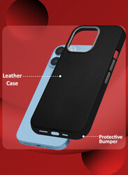 MARGOUN for iPhone 13 Pro Max 2 Pack Case Cover and Screen Protector Leather Case with Lens Frame Shockproof Full Body Protective Cover Black