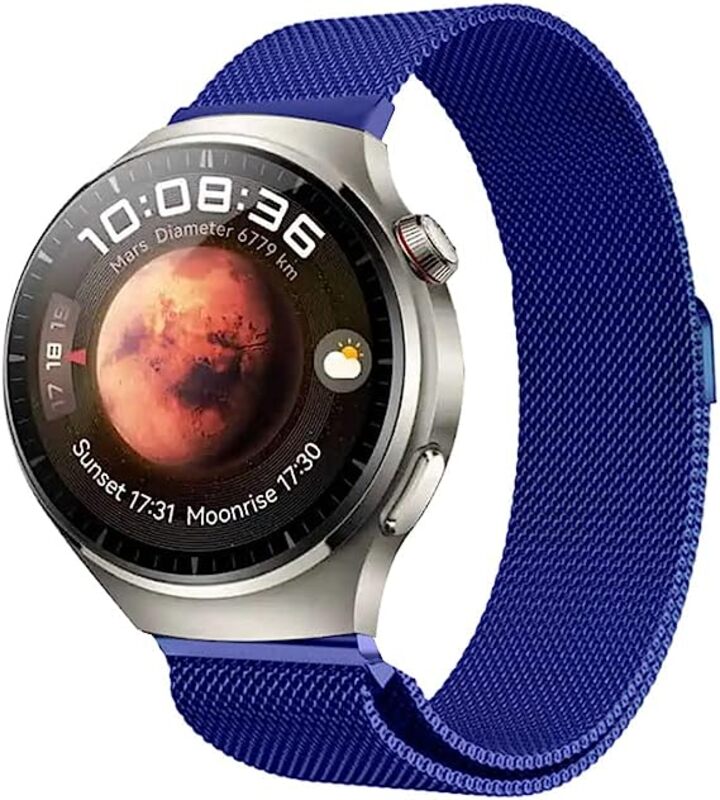 MARGOUN for Huawei Watch 4/4 Pro Metal Milanese Watchband 22mm - Blue