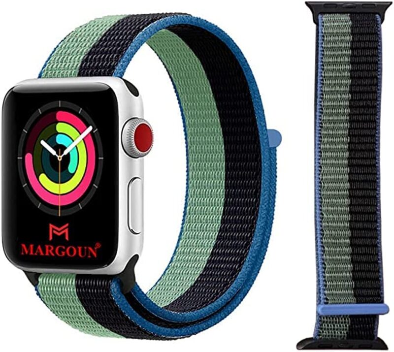 Margoun Nylon Sport Band for Apple Watch 38mm/40mm/41mm, 5 Piece, Multicolour