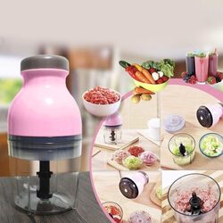 MARGOUN Mini Electric 220V Multifunction Food Meat Grinder Vegetable Fruit Mixer Blender Chopper Juicer (Pink)