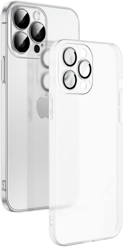 MARGOUN For iPhone 14 Pro Max Case Frosted Translucent Ultra Slim Cover Anti-Slip Camera Lens Protection (14 pro max clear)