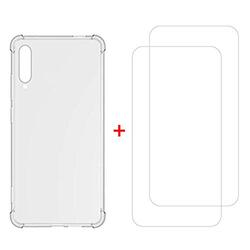 Margoun Huawei Y9s Mobile Phone Case Cover with 2 Pieces Tempered Glass Screen Protector Film, Clear