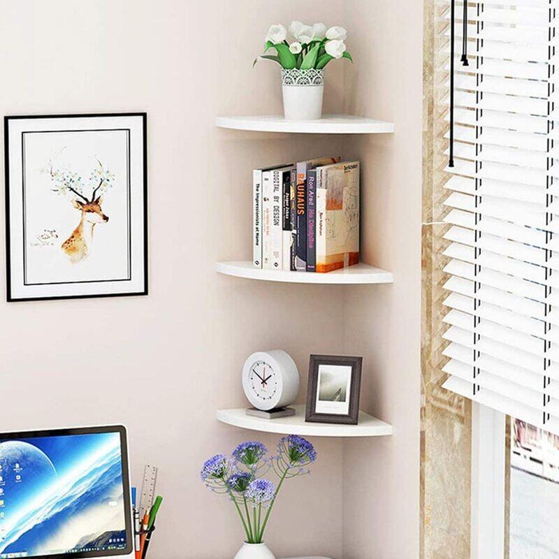 

Margoun 3-Tier Storage Shelves Corner Organizer, 40cm, White