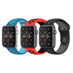 CATANES 3 Pack For Apple Watch 49mm 45mm 44mm 42mm Silicone Sport Band Nike Strap Compatible With iWatch Series Ultra/8/7/SE/6/5/4/3/2/1-N11