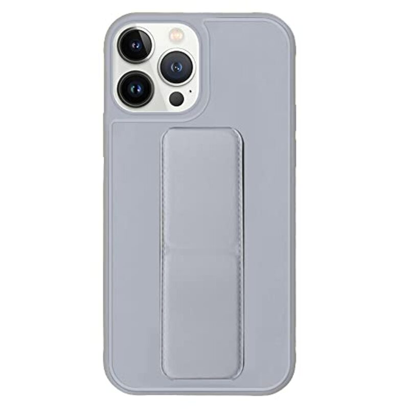 Margoun Apple iPhone 14 Pro Car Magnetic Multi-function Shockproof Protective Mobile Phone Case Cover with Finger Grip Holder, Grey