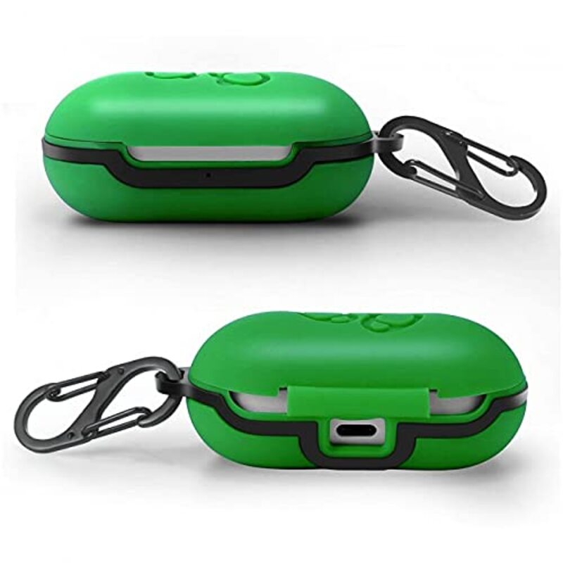 Margoun Silicone Protective Case Cover with Carabiner for Samsung Galaxy Buds Plus Case 2020/ Galaxy Buds Case 2019, Green