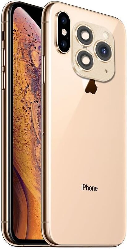 MARGOUN For iPhone X XS Camera Lens Camera Upgrade Protective Lens Change iPhone X XS to 11 Pro 11 Pro Max (Gold, 1)
