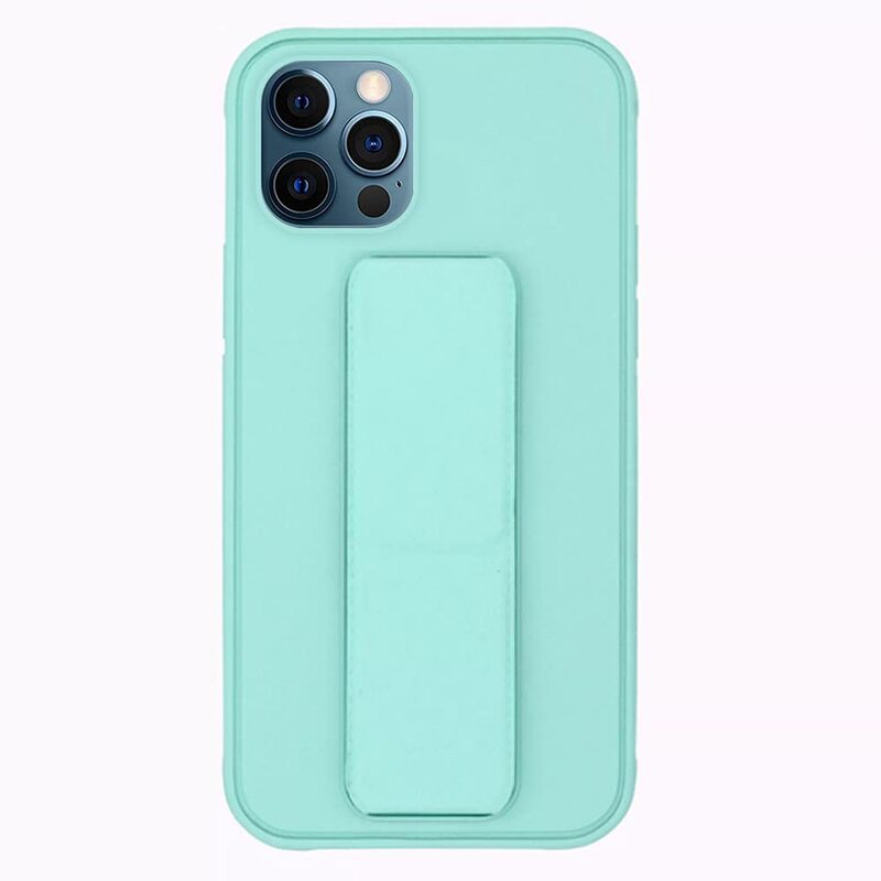 

Margoun Apple iPhone 11 Pro Max Multi-Function Shockproof Protective Two-In-One Finger Grip Holder Mobile Phone Case Cover, Mint Green