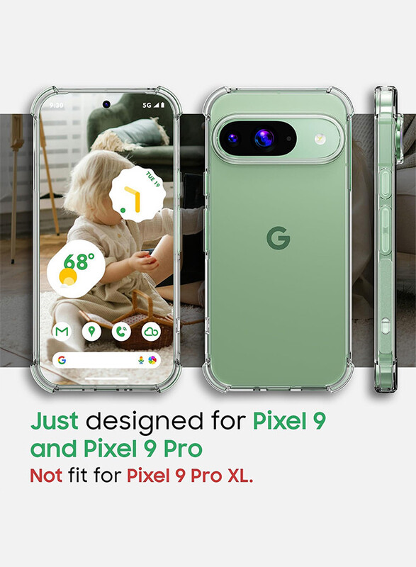 CATANES for Google Pixel 9 Pro 3 Packs TPU Case and 2 Screen Protectors Shockproof Soft TPU Bumper and Hard PC Back Case Anti-Scratch,Drop Protection,Slim Fit Gorilla Case Cover