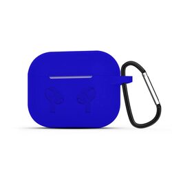 Margoun Silicone Case Cover with Clip for Airpods 3 Case 2021 3rd Generation, Blue