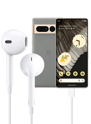BOLICE USB C Headphones Compatiable with Google Pixel 7 Pro USB C In-Ear Headphones with Microphone Volume Control and Pure Sound White