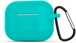 MARGOUN for Airpods 3 Case Cover Silicone with Clip, Airpods 3 Case 2021 3rd Generation (aqua)