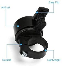 Margoun Universal Bicycle Handlebar Loud Ring Bell, Black