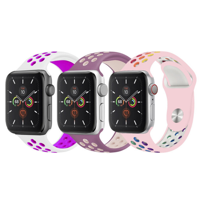 

Generic CATANES 3 Pack For Apple Watch 49mm 45mm 44mm 42mm Silicone Sport Band Nike Strap Compatible With iWatch Series Ultra/8/7/SE/6/5/4/3/2/1-N21