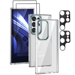 MARGOUN 5 Packs For Samsung Galaxy S23 Ultra Clear Case With 2 Screen Protectors and 2 Camera Lens Protectors/Green