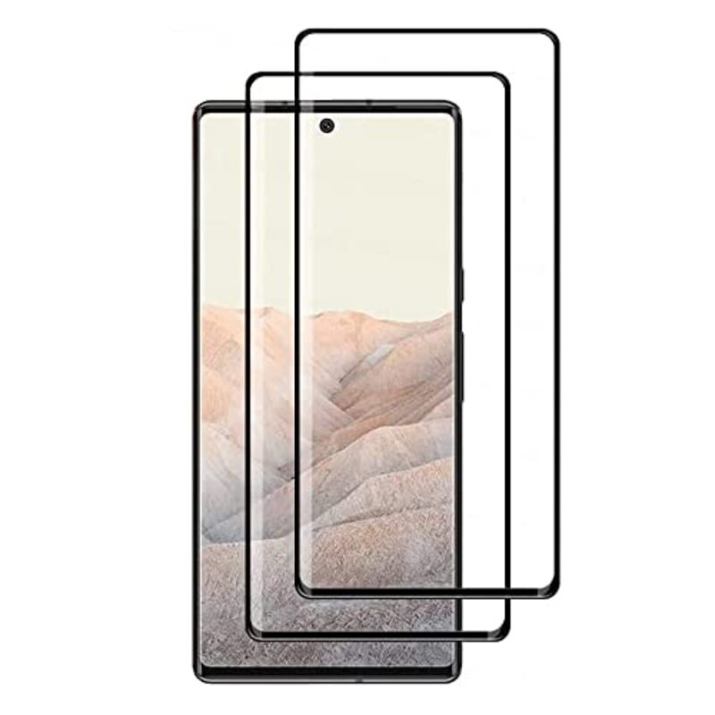 Margoun Google Pixel 6 Pro Full Coverage Premium Tempered Glass Screen Protector, 2 Pieces, Clear