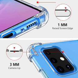 Margoun Samsung Galaxy A71 Mobile Phone Case Cover with Tempered Glass Screen Protector Set, Clear