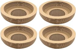 MARGOUN 4 Pack For Cat Scratcher Lounge Cardboard Scratch Pad, Large Cat Scratcher Bowl For Grinding Claws Body Massage Rest Scratch (4 Pack)