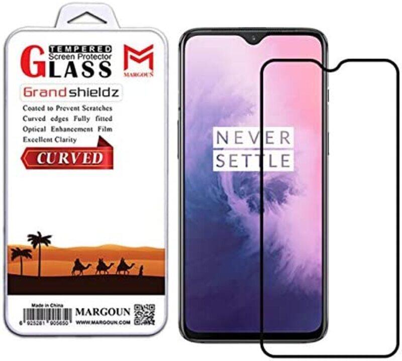 

Margoun Oneplus 7 Mobile Phone Edge To Edge Tempered Glass Screen Protector, Black