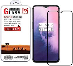 Margoun Oneplus 7 Mobile Phone Edge To Edge Tempered Glass Screen Protector, Black
