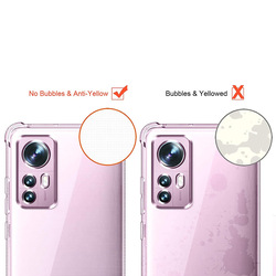 MARGOUN For Xiaomi 12 Lite Case Cover Clear Protective TPU Four Corners Cover Transparent Soft Case