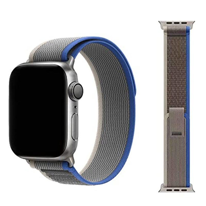 Margoun Trail Loop Band for Apple Watch 49mm/45mm/44mm/42mm, Blue/Grey