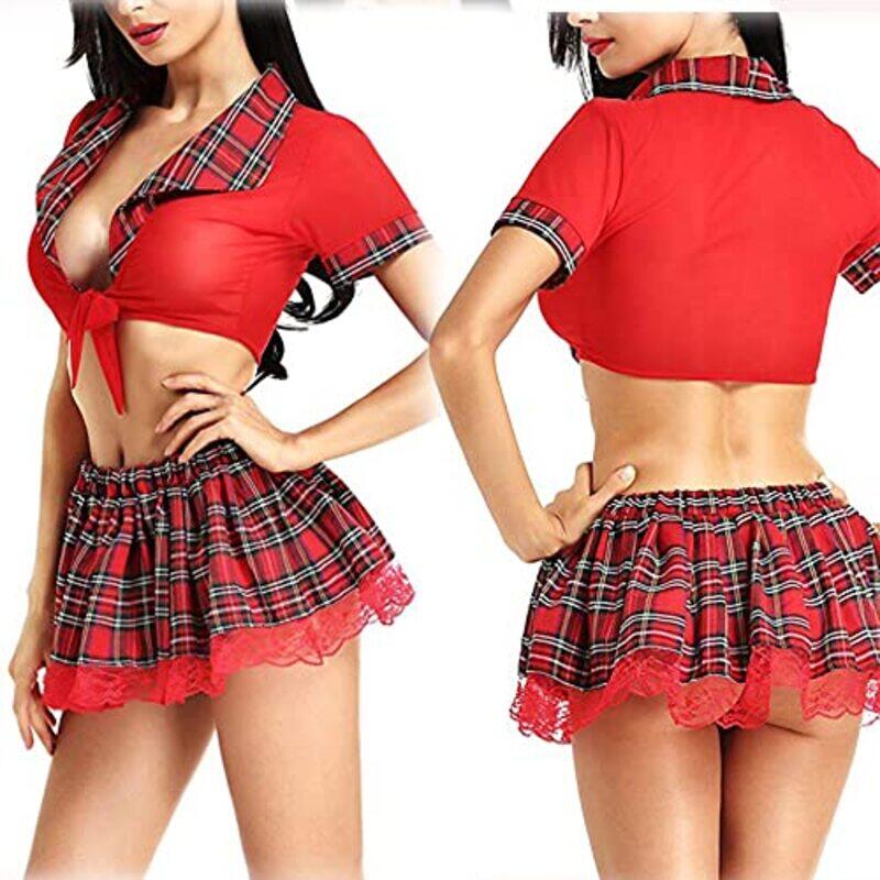 Margoun Sexy Schoolgirl Lingerie Roleplay Costumes Set