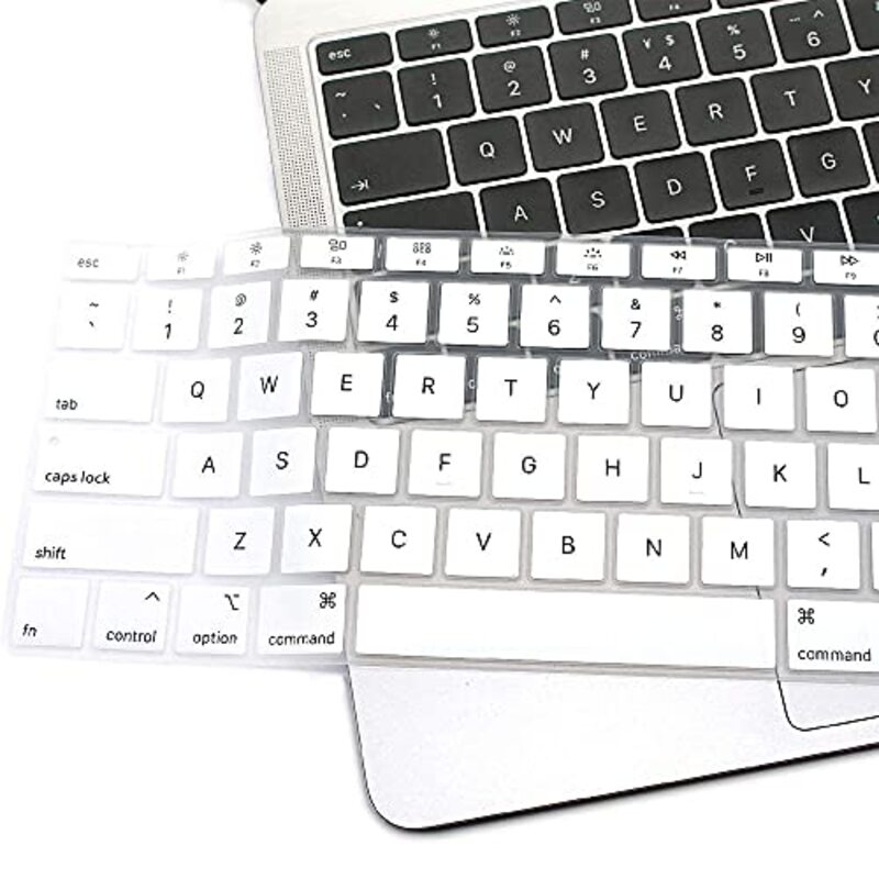 Margoun Premium Ultra Thin English Keyboard Cover for Apple MacBook Air 13 inch, White