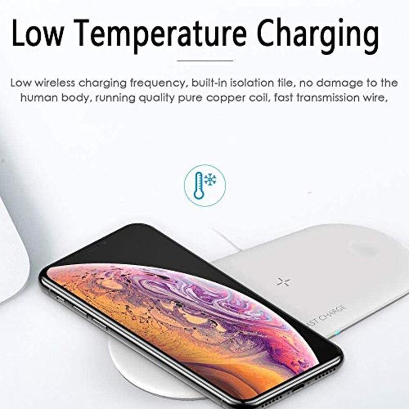 Margoun 3-in-1 Airpower Wireless Charging Pad for iOS Devices, 15W, Black