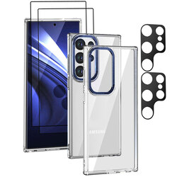 MARGOUN 5 Packs For Samsung Galaxy S23 Ultra Clear Case With 2 Screen Protectors and 2 Camera Lens Protectors/Blue