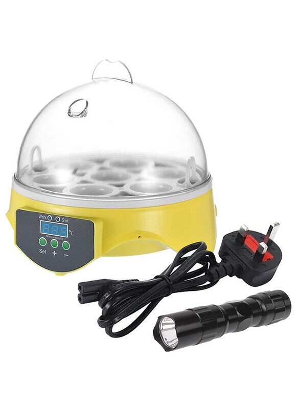 

Generic MARGOUN Mini Fully Automatic Egg Incubator with LED Flashlight Torch, 7 Eggs Intelligent Home Temperature Control Incubator for Chicken Duck Goose Qua