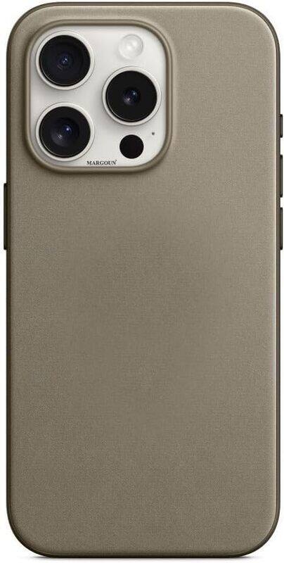 

MARGOUN For iPhone 15 Pro Finewoven Case Compatible with MagSafe Shockproof Protective Slim Cover (Taupe)