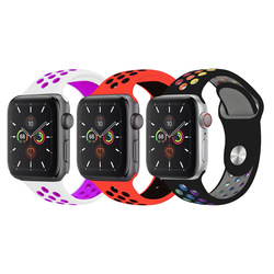 CATANES 3 Pack For Apple Watch 49mm 45mm 44mm 42mm Silicone Sport Band Nike Strap Compatible With iWatch Series Ultra/8/7/SE/6/5/4/3/2/1-N22