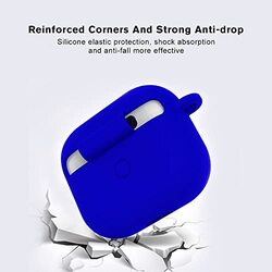 Margoun Silicone Case Cover with Clip for Airpods 3 Case 2021 3rd Generation, Blue
