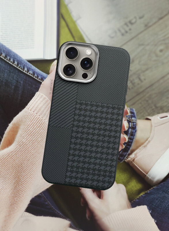 MARGOUN for iPhone 15 Pro Case Cover 2024 New Pattern Aramid Carbon Fiber Phone Case Slim & Light Design