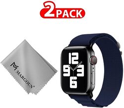 MARGOUN For Apple Watch Band 41mm 40mm 38mm Alpine Nylon Woven Sport Strap With Microfiber Cleaning Cloth Compatible For iWatch Series 8/7/SE/6/5/4/3/2/1 - A06