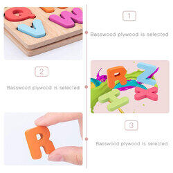 MARGOUN Wooden Puzzles for Toddlers Wooden Alphabet Number Puzzles Toddler Learning Puzzle Toys for Kids 2 in 1 Puzzle for Toddlers Age 3+