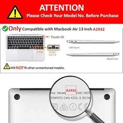 MARGOUN Compatible with New MacBook Air 13 inch Case 2022 2021 2020 M1 A2337 A2179 A1932 Plastic Hard Shell Case (White, 13" A1932)