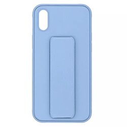 Margoun Apple iPhone XS Max Multi-Function Shockproof Protective Two-In-One Finger Grip Holder Mobile Phone Case Cover, Light Blue