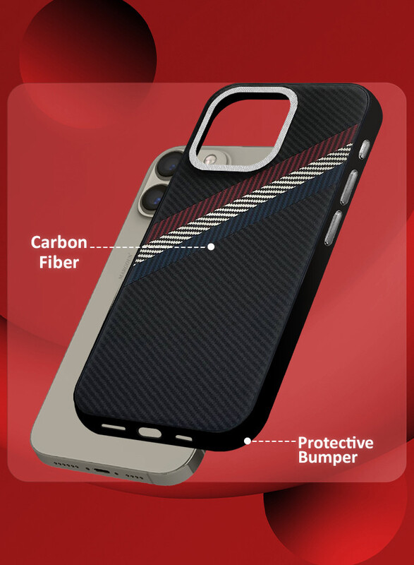 MARGOUN for iPhone 15 Pro Max 3 Pack Case Cover and 2 Screen Protectors Carbon Fiber Pattern Phone Case Slim Shockproof Back Cover