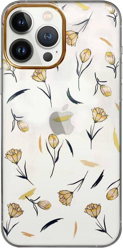 

Margoun Joway For iPhone 13 Pro Floral Clear Case Ultra Slim Shockproof Flower Print Transparent Cover (iphone 13 pro (Design 6))