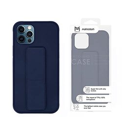 Margoun Apple iPhone 11 Pro Multi-Function Shockproof Protective Two-In-One Finger Grip Holder Mobile Phone Case Cover, Dark Blue