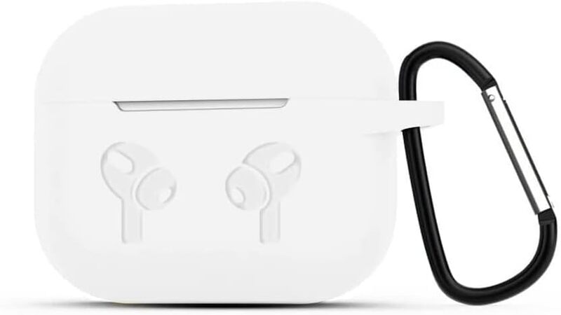 MARGOUN for Airpods 3 Case Cover Silicone with Clip, Airpods 3 Case 2021 3rd Generation (White)