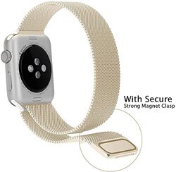 Margoun Stainless Steel Magnetic Band for Apple Watch 41mm/40mm/38mm, 2 Piece, Beige/Gold