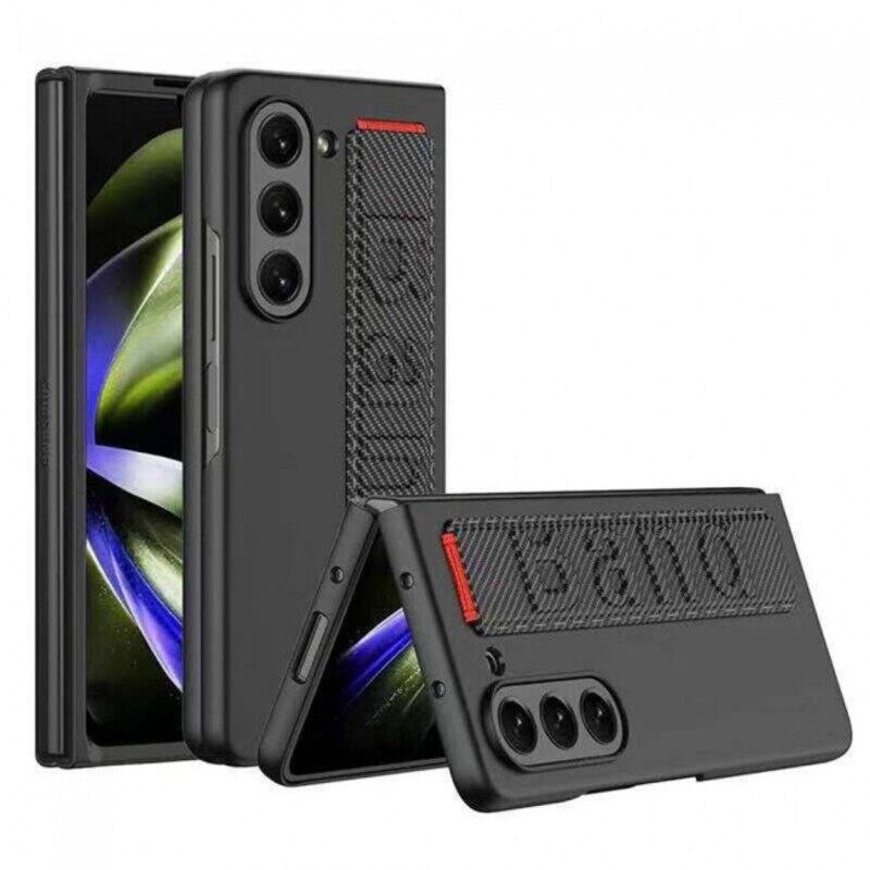 

Not Applicable MARGOUN For Samsung Galaxy Z Fold5 Case Shockproof PC with Strap Case/Black Red