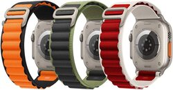 Margoun Alpine Loop Band for Apple Watch 44mm/45mm/49mm, Orange/Green/Red