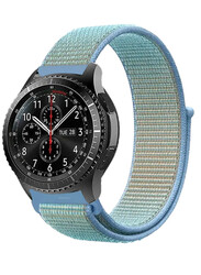 MARGOUN 22mm Nylon Strap,Compatible with Huawei GT/Huawei GT2 (46mm) /Huawei GT2 Pro/Samsung Galaxy Watch (46mm) and Galaxy Watch 3 (45mm) Sport Wristband Strap Light Blue/White