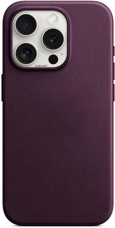 

MARGOUN For iPhone 15 Pro Max Finewoven Case Compatible with MagSafe Shockproof Protective Slim Cover (Mulberry)