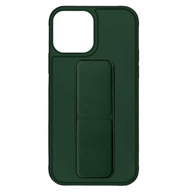 Margoun Apple iPhone 14 Pro Max Car Magnetic Multi-function Shockproof Protective Mobile Phone Case Cover with Finger Grip Holder, Dark Green